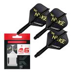 TARGET Darts Luke Littler K Flex Flights and Shaft System, No.6 Short (19mm) Pack of 3 Kflex All in One Flights, Player Edition Darts Accessories | K-Flex No 6 Flight & Short Dart Stem