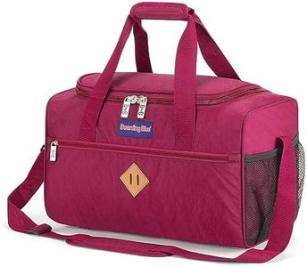 17X10X9 Inches United Airlines Personal Item Under Seat Duffel Bag Suitable for Major Airlines Including United, Spirit, Jetblue, Frontier, and American - Duffel Bag Design (Purple)