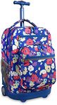 J World New York Sundance Rolling Backpack Girl Boy Roller Bookbag, Multicolor, 20 X 13 X 9" (H X W X D)", Sundance Rolling Backpack Girl Boy Roller Bookbag