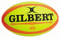 Gilbert Omega Match Rugby Ball (Fluro, Size-5)