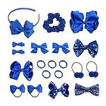 20 Piece School Hair Accessories Set Clips Hair Accessory, Girls Hair Accessories (Blue)