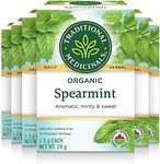 Traditional Medicinals Organic Spearmint Herbal Tea Bags, 16 Count (Pack of 6)