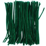 Lakeer Pipe Cleaners 100 Pcs Colors Chenille Stems for DIY Crafts Decorations Creative School Projects (6 mm x 12 Inch, Dark Green Colors)