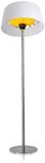 Primrose Firefly 2.1KW Freestanding Outdoor Indoor Patio Heater with White Lampshade, Stainless Steel Stand and Base