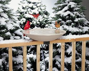 API® Heated Bird Bath | Heated BirdBath with Stand or Deck Mount | Outdoor Bird Bath for Winter and All Seasons | 150 Watt | Made in USA (Bird Bath with Deck Mount, 1, Count)