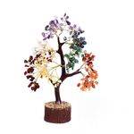 Crystal Tree for Home Decorations Crystals and Healing Stones Witchy Room Crystal Decor Tree Crystal Gifts Gem Tree Christmas Tree Stands for Real Tree (7 Chakra Tree 300 Beads)