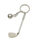 GCT Golf Club with Ball Sports Metal Keychain for Car Bike Men Women Keyring (Silver)