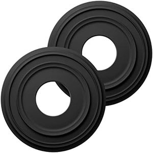 EIFHYT Matte Black PU Ceiling Medallions for Light Fixtures and Ceiling Fans, 12-1/4"OD x 4" ID x 1" P (Fits Canopies up to 7")