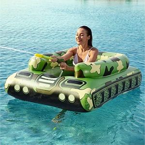 Inflatable Tank Pool Floats Adults - Jasonwell Kids Pool Floaties Swimming Pool Tank with Water Cannon Gun Swim Floaty Rafts Lake Beach Party Pool Toys for Boys Girls Kids Adults