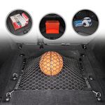 Floor Style Trunk Mesh Cargo Net Black for Jeep Wrangler JL 4XE 4 Door 2019-2023 Car Accessories - Premium Trunk Organizer and Storage - Cargo Net for SUV Vehicle Carrier Organizer