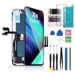 FOOBONG for iPhone Xs Screen Replacement LCD FHD Display 3D Touch Digitizer Frame 5.8 inch Full Assembly with Repair Tool Kit Waterproof Adhesive for Model A1920, A2097, A2098, A2099, A2100