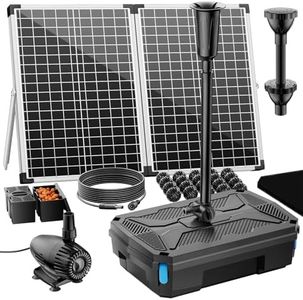 Antfraer 70W Solar Pond Filter with Water Pump, Solar Fountain Pump with Pond Filter Kit, Pond Filter Box for Outdoor Pond Garden Fountain Waterfall Water Feature
