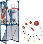 Sport Squad JOOLA 5-in-1 Multi-Sport Toss Game Set - Play Football, Baseball, Basketball, Soccer, and Darts - Kids Birthday Parties - Lightweight and Portable