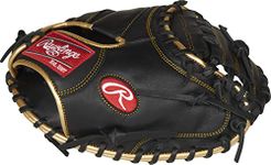 Rawlings | R9 Baseball Catcher's Mitt | 32.5" |1-Piece Solid Web | Right Hand Throw