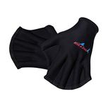 BESPORTBLE Swimming Aquatic Webbed Gloves Black Aqua Water Training Water Resistance Fit Aquatic Training Webbed Paddles Hand Web Swim Costume