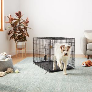 Amazon Basics Large Dog Crate – Metal Pet Kennel Cage