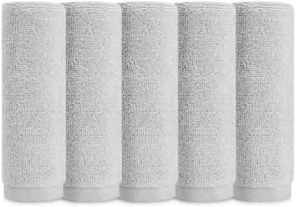 Natemia Organic Baby Washcloths - 10"x10" Baby Washcloths for Newborn, Pack of 6 Soft Organic Cotton Baby Towels, Baby Girl Washcloths, Wash Cloths for Babies, Organic Cotton Washcloths