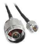 sourcing map F-Type Male to N Male Connector Adapter Pigtail Coaxial Cable 13"