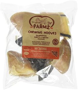 Duvo+ Farmz Pezuñas de Vaca para Mascar para Perros - Snack para Perros a Base de Carne - Sin Colorantes ni Aromas Añadidos - para el Cuidado de la Dentadura - Hecho en la UE - Pack 6 Uds