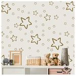 Kayra Decor Stencil for Wall Painting - Stunning Stars Design (PVC, 16x24-inch, Multicolour)