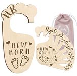 Premium Wood Baby Closet Dividers,Set of 7,from Newborn to 24 Month,Baby Closet Organizers,Nursery Decor,Baby Clothes Organizers (DoubleSided-2)