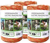 Ellofarm Pasture Fence Wire 3 x 250 m Orange/Yellow