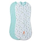 SwaddleMe Pod – Size Small/Medium, 0-3 Months, 2-Pack (Little Bees) No Wrap Zip-Up Newborn Swaddle Creates A Cozy Feeling for Baby And Helps Prevent Startle Reflex