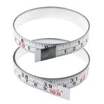 2 Packs 1/2-Inch Self-Adhesive Measuring Tape, 39 Inch or 100cm Peel and Stick Tape Measure, Imperial and Metric Scales, Left-Right Reading Ruler Tape for Workbench, Table Saw, Drafting Table, White