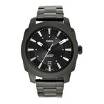 FOSSIL Machine Watch for Men, Quartz movement with Stainless steel or Leather strap, Black and dark grey, 49 mm