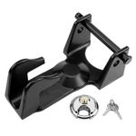 HQPASFY Gooseneck Hitch Lock with Keyed Padlock, Gooseneck Trailer Hitch Locks, Model TL-50 Coupler Trailer Lock, Gooseneck Lock Fit for Heavy Trailers, Livestock Haulers and RVs - Black