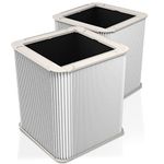 Crucial Air Particle and Carbon Filter Replacement Part Compatible with Blueair Blue Pure Air Purifier Model 211+, Foldable, Bulk (2 Pack)