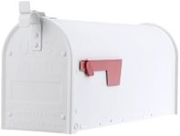 Architectural Mailboxes Admiral Aluminum Post-Mount Mailbox, ADM11WAM, Textured White