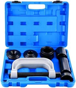 DASBET Ball Joint Removal Tool Kit | Ball Joint Press & U Joint Removal Kit Heavy Duty Ball Joint Press Fits Most 2WD and 4WD Cars Light Trucks 10PCS Ball Joint Service Tool Bushing Press Kit (Blue)