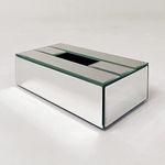 Mahaveer MirrorTech Mirrored Tissue Box Cover Napkin Holders for Bathroom, Kitchen or Dinner Table