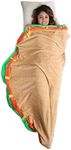 Plush Ultra-Soft Fleece Snuggle-in Sleeping Bag Blanket for Lounging On The Couch (Taco Blanket)