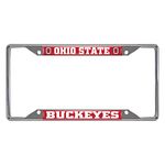 FANMATS NCAA Ohio State University Buckeyes Chrome License Plate Frame