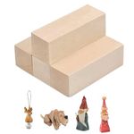 TOKERD 4 Pcs Large Carving Wood Blocks Whittling Wood Blocks Basswood Carving Blocks Unfinished Soft Wood Set for Carving Beginners and Professional(15 x 5 x 5cm)