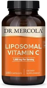 Dr. Mercola Liposomal Vitamin C Dietary Supplement, 1,000mg per Serving, 90 Servings (180 Capsules), Immune Support, Non GMO, Soy Free, Gluten Free