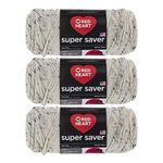 Red Heart Bulk Buy Super Saver Yarn (3-Pack) (Aran Fleck)