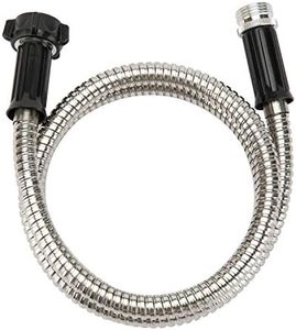 Yanwoo 304 Stainless Steel 5 Feet Short Garden Hose with Female to Male Connector, Water Hose, Metal Hose, Outdoor Hose (5ft)