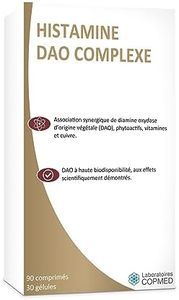 LABORATOIRES COPMED - Histamine DAO Complexe - Complément Alimentaire - Intolérance à l'histamine - Déficit en DAO - Marque Française - Étui de 90 comprimés et 30 gélules végétales