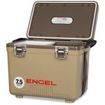 ENGEL Cooler Box 7.5qt (7.1 litres) Leak-Proof, Air Tight, Drybox Cooler for Camping, Fishing, Hiking, Small Hard Shell Lunchbox Cooler for Men & Women, 31 x 20.3 x 25.4 CM Small Cool Box