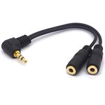 Tomost 3.5mm Headphone Splitter Cable, 3.5 mm Male to Dual Female Headset Adapter Cord for Phones, Speakers, Tablets, PCs, MP3 Players