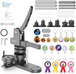 Caydo Button Maker Machine Multiple Sizes, 1+1.25+2.25 Inch Pin Maker Machine Kit, 3 in 1 Button Press Machine Making Kit with Maker Supplies for Fridge Magnet Keychain Bottle Opener DIY Crafts