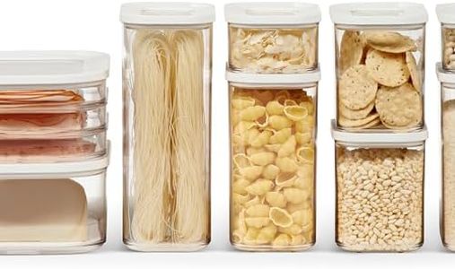 Mepal 9-teiliges Set Vorratsdosen mit Deckel - Lebensmittelbehälter Rechteckige - Küchenorganizer aus Kunststoff - Vorratsbehälter Luftdicht - 7 Vorratsdosen & 2 Frischhaltedosen - White