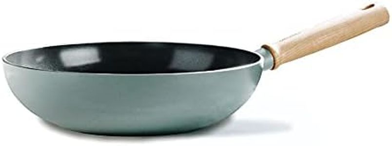 GreenPan Mayflower Healthy Ceramic Nonstick 28cm Covered Wok, Induction Safe, Sky Blue