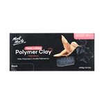 Mont Marte Make n Bake Polymer Clay Signature Black 400g (14.1oz) Block, Bake in Oven, Soft and Smooth, Sculpting, Craft, DIY Décor, Jewellery