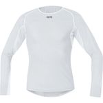 GOREWEAR M GORE® WINDSTOPPER® Base Layer Thermo Long Sleeve Shirt, Light Grey/White, M