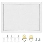 Okydoky Cork Board Bulletin Board with Felt,Wood Framed Display Bulletin Board for Walls with Pins, Eye Bolts, gaskets, Screws, Pin Board for Office, School and Home(White,1pc,UK)