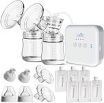 Lulia Electric Breast Pump, Double Electric Breast Pump with 3 Modes 4 Levels of Suction BPA Free, Rechargeable, Ultra-Quiet and Anti-Backflow Good for Travel, Home